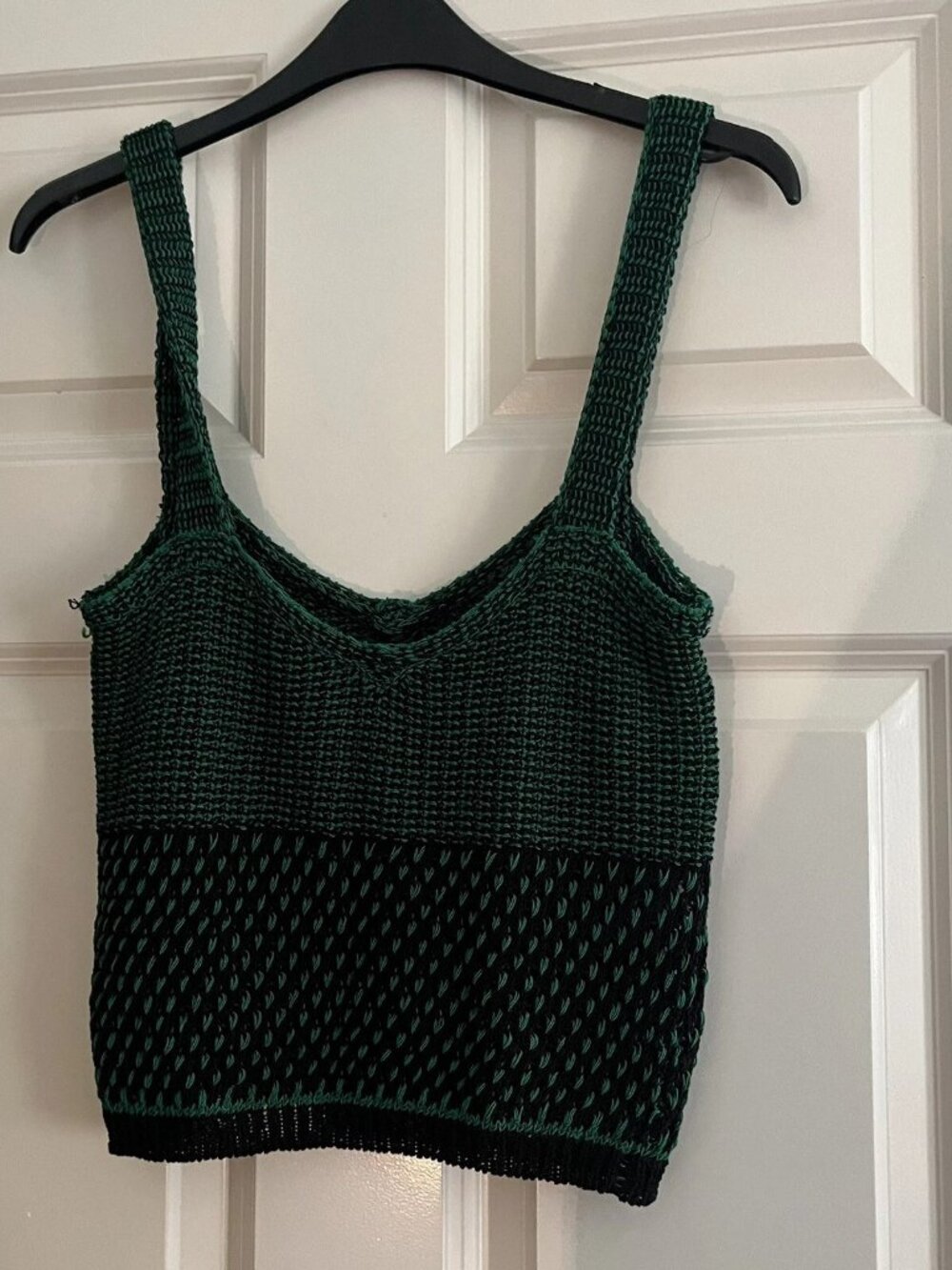 Zara Green Jacquard Knit Top 💚 Size Small